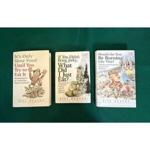 Bill Heavey 3 Book Lot Field & Stream Humor - Should Tent Be Burning, Slow Food